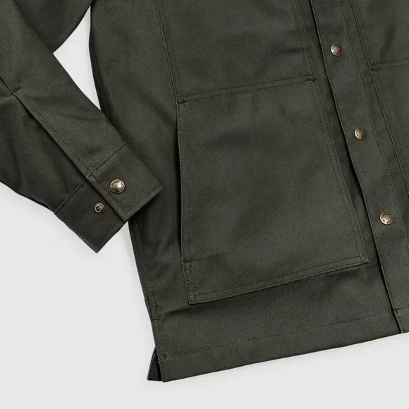 Filson Dry Tin Cloth Jac Shirt Otter Green Mens Jacket New! - Picture 6 of 6
